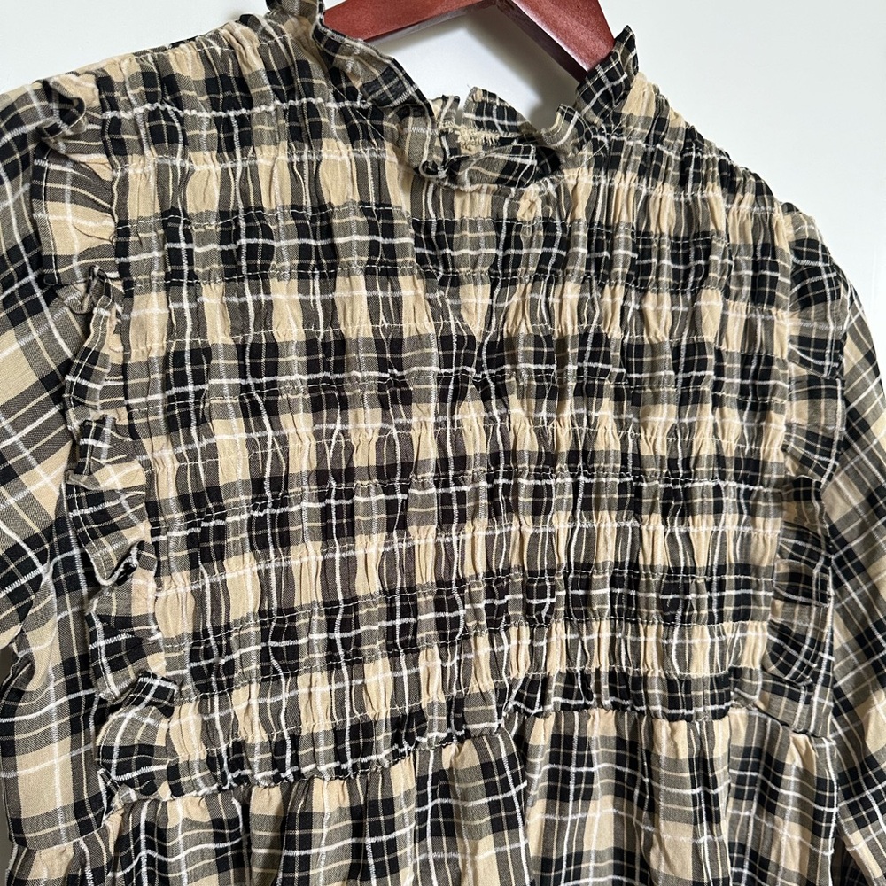 Checkered thigh length dress